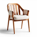 Wooden armchair with fabric seat and backrest for living room use 60 x 60 x 80cm