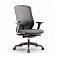 Mesh office chair with adjustable height and ergonomic design in black