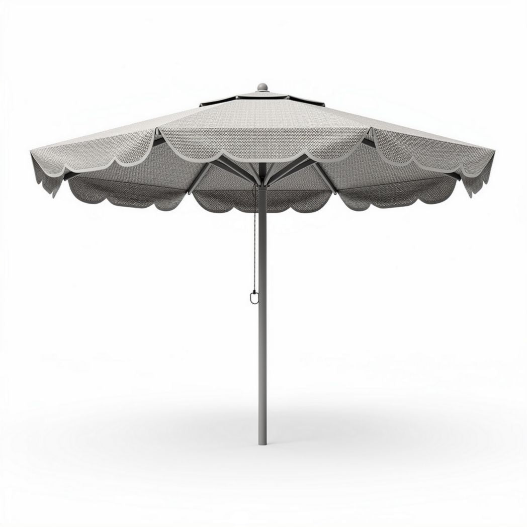 Outdoor patio umbrella with aluminum frame and UV-resistant fabric 300 x 300 x 250cm