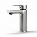 Brushed stainless steel bathroom sink faucet with modern design 20 x 10 x 25cm