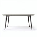 Modern rectangular dining table in grey with metal legs 150 x 90 x 75cm
