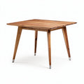 Wooden square dining table with tapered legs 120 x 80 x 75cm